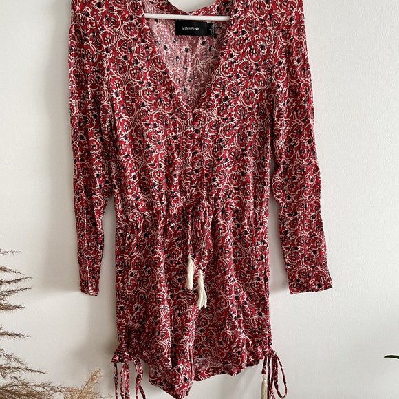 Minkpink Romper Red - Picture 1 of 8